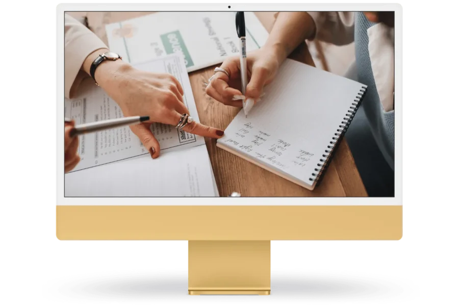 Content Writing op een iMac