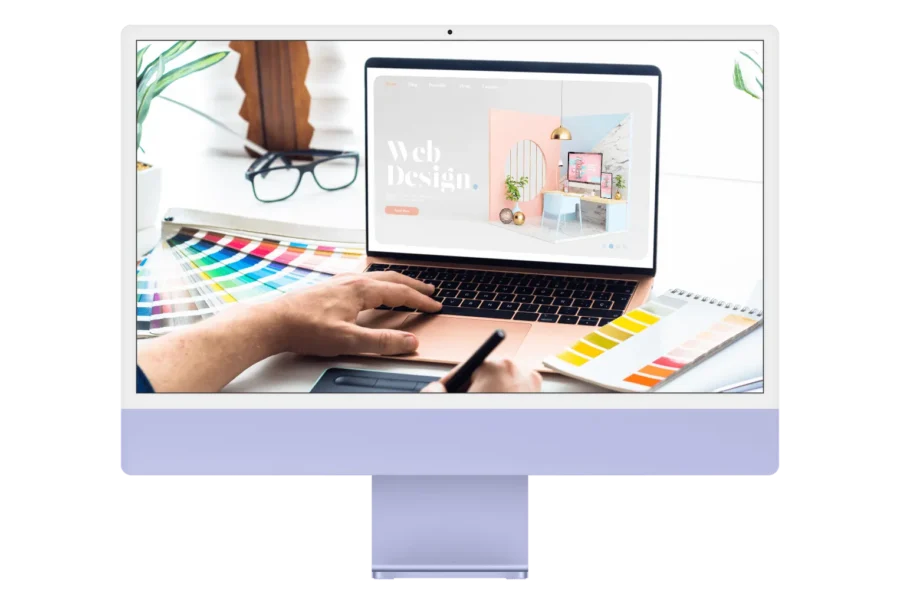 Webdesign op een iMac