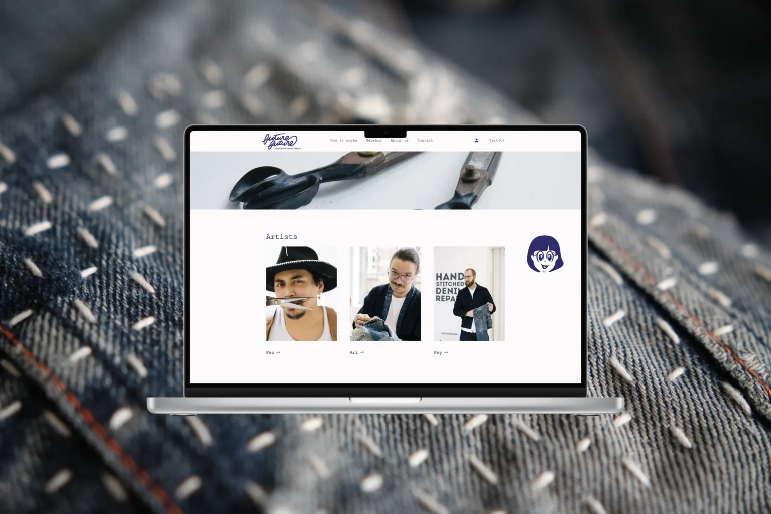 Projectpresentatie van de Future Future Apparel webshop